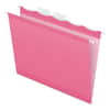 PFX90240 - Ready-Tab Colored Reinforced Hanging Folders, Letter Size, 1/5-Cut Tabs, Pink, 20/Box