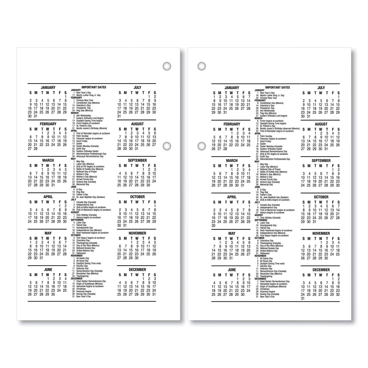 AT-A-GLANCE Schreibtischkalender 2014 – Doppelseitig, Ein Jahr Auf Einen Blick, 254 X 210 Mm