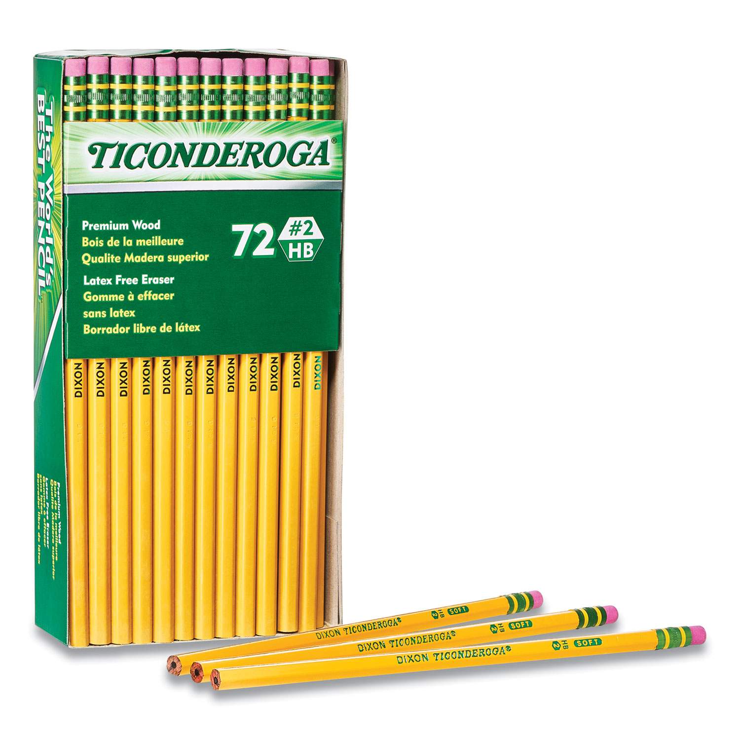 Ticonderoga Radierer Mit Keilkappe – 25 Stück, Latexfrei, Für Präzises Löschen In Schule & Büro