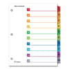 CRD61018 - OneStep Printable Table of Contents and Dividers, 10-Tab, 1 to 10, 11 x 8.5, White, Assorted Tabs, 1 Set