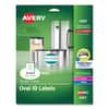 AVE6583 - Oval Print-to-the-Edge Labels, 1.5 x 2.5, White, 18/Sheet, 15 Sheets/Pack