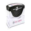 COS035524 - Pre-Inked Shutter Stamp, Red/Blue, FILE COPY, 1.63 x 0.5