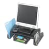 SAF2159BL - Onyx Mesh Monitor Stand, 19.25" x 11.25" x 6.25", Black