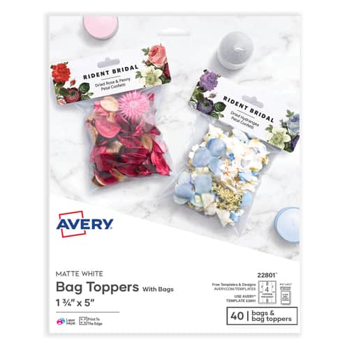 Sure Feed Printable Toppers with Bags by Avery® AVE22801 ...