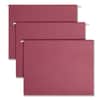 SMD64073 - Colored Hanging File Folders with 1/5 Cut Tabs, Letter Size, 1/5-Cut Tabs, Maroon, 25/Box