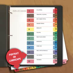 12-Tab Universal Index Divider