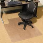 Cleated Chair Mat for Low and Medium Pile Carpet, 36w x 48l, Clear