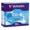 VER94935 - CD-R Recordable Disc, 700 MB/80 min, 52x, Slim Jewel Case, Silver, 10/Pack