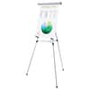 UNV43050 - 3-Leg Telescoping Easel with Pad Retainer, 34" to 64" Tall, Metal, Silver, Supports Up to 25 lb