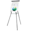 UNV43150 - 3-Leg Telescoping Easel with Pad Retainer, 34" to 64" Tall, Metal, Black, Supports Up to 25 lb