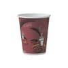 SCCOF10BI0041 - Paper Hot Drink Cups in Bistro Design, 10 oz, Maroon, 300/Carton