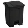 SAF9923BL - Large Capacity Plastic Step-On Receptacle, 23 gal, Plastic, Black