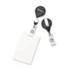 NSN5453657 - 8455015453657, SKILCRAFT Retractable ID Card Reel, Badge Holder, 36" Cord, Black, Dozen