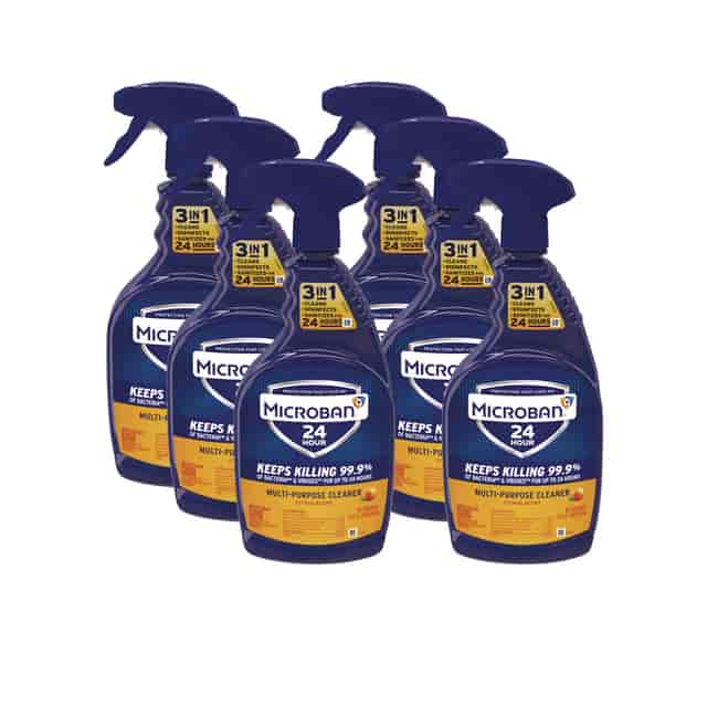 24-Hour Disinfectant Multipurpose Cleaner, Citrus, 32 oz Spray Bottle, 6/Carton