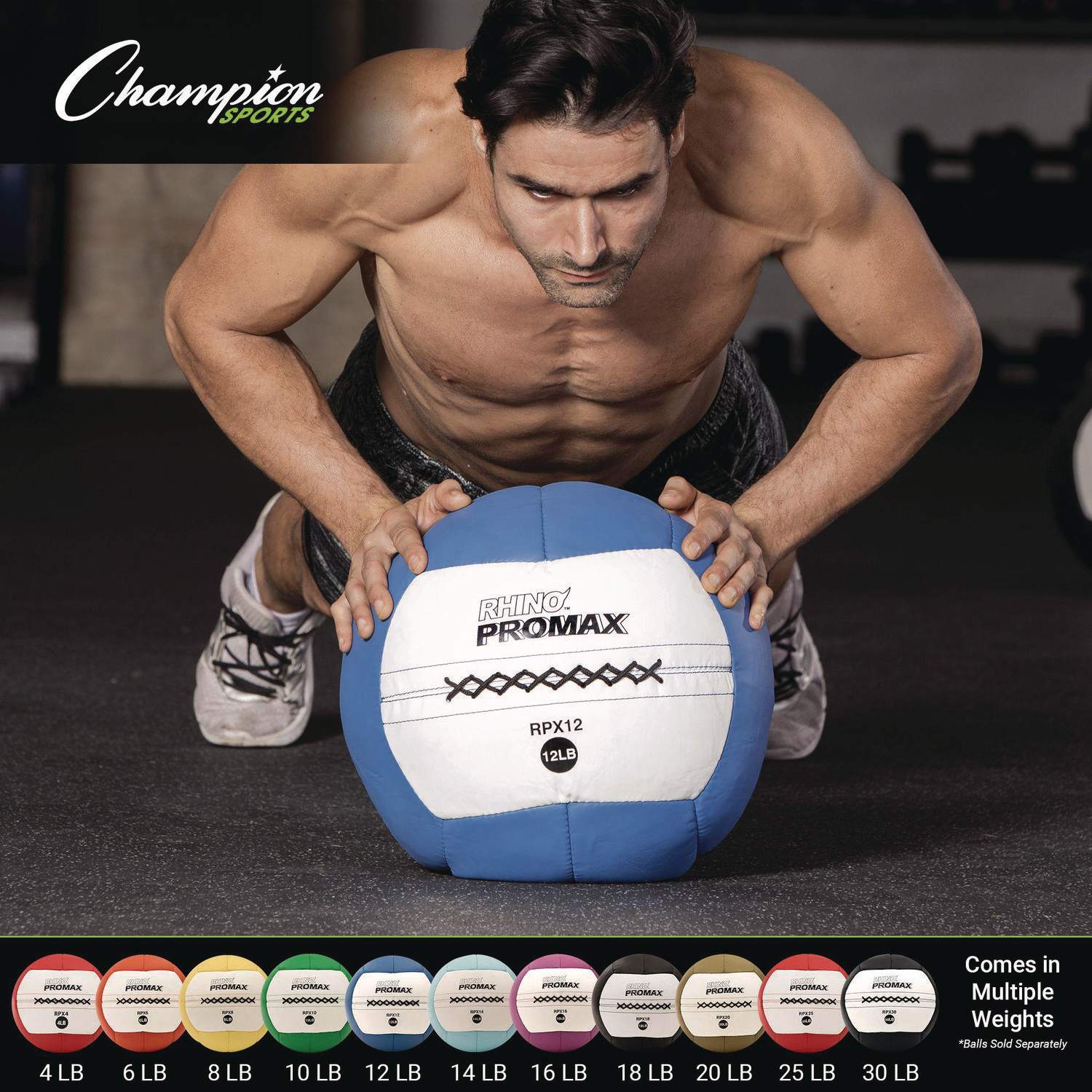 Champion Sports Rhino Promax Medicine Ball - Thumbnail 5