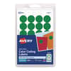 AVE05463 - Printable Self-Adhesive Removable Color-Coding Labels, 0.75" dia, Green, 24/Sheet, 42 Sheets/Pack, (5463)