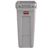 RCP1971258 - Slim Jim Waste Container with Handles, 16 gal, Plastic, Light Gray