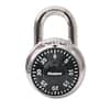 MLK1500D - Combination Lock, Stainless Steel, 1.87" Wide, Silver