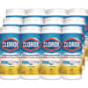 CLO01594CT - Disinfecting Wipes, Bleach Free Cleaning Wipes, 1-Ply, 7 x 8, Crisp Lemon, White, 35/Canister, 12 Canisters/Carton