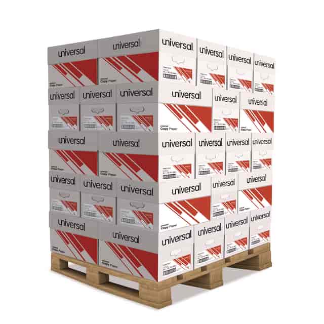 Copy Paper, 92 Bright, 20 lb Bond Weight, 8.5 x 11, White, 500 Sheets/Ream, 10 Reams/Carton, 40 Cartons/Pallet Copy Paper, 92 Bright, 20 lb Bond Weight, 8.5 x 11, White, 500 Sheets/Ream, 10 Reams/Carton, 40 Cartons/Pallet