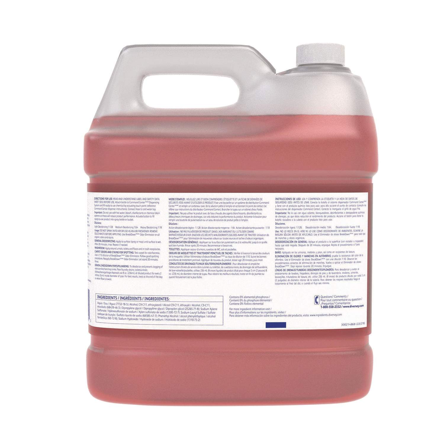 ★odor★ Nug off mtm P0000GKR Breakdown Extra Concentrated Odor Eliminator by Diversey