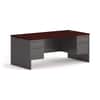 HON38180NS - 38000 Series Double Pedestal Desk, 72" x 36" x 29.5", Mahogany/Charcoal