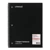 UNV66600 - Wirebound Notebook, 1-Subject, Medium/College Rule, Black Cover, (100) 11 x 8.5 Sheets