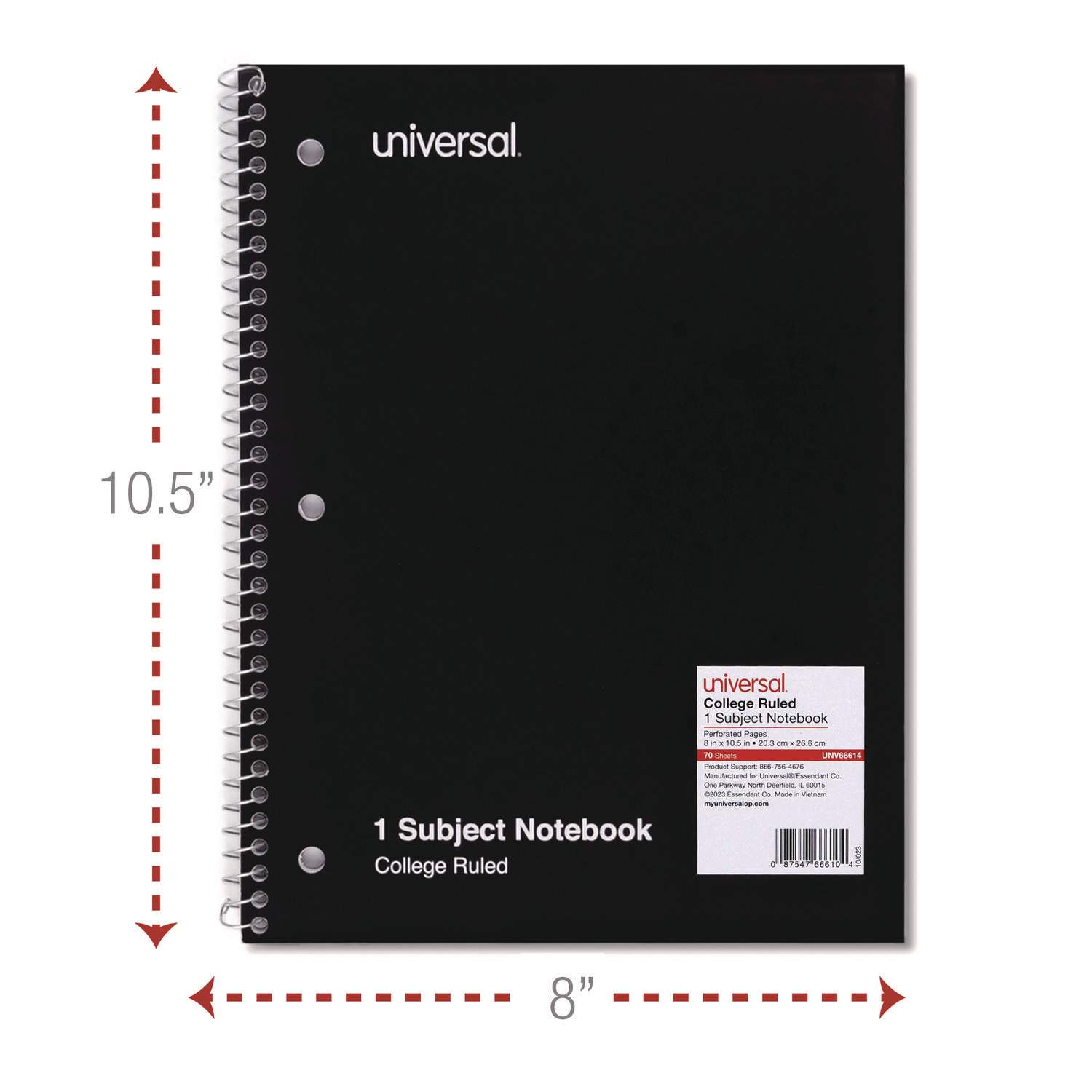 Wirebound Notebook by Universal® UNV66614 | OnTimeSupplies.com