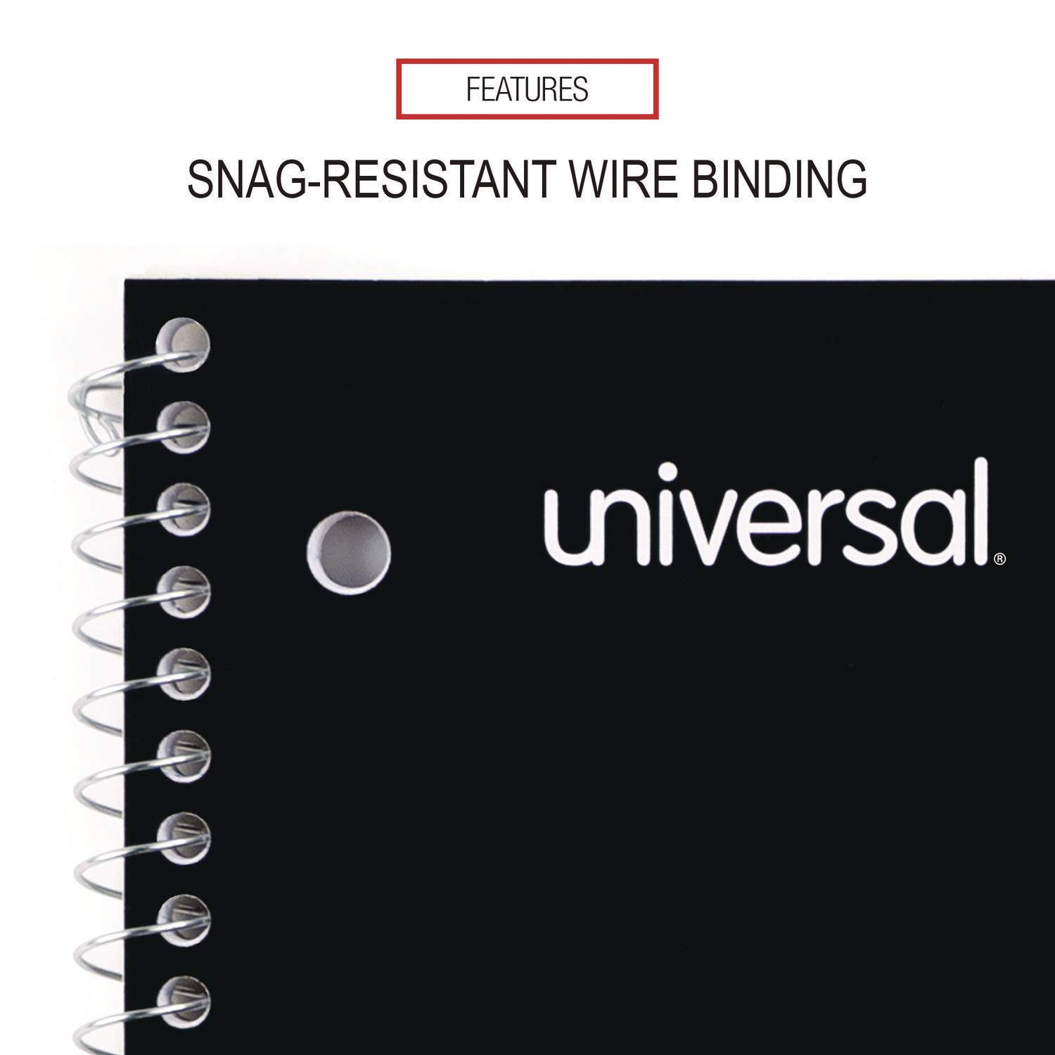 Wirebound Notebook by Universal® UNV66614 | OnTimeSupplies.com