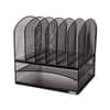 SAF3255BL - Onyx Mesh Desk Organizer with Two Horizontal and Six Upright Sections, Letter Size Files, 13.25" x 11.5" x 13", Black