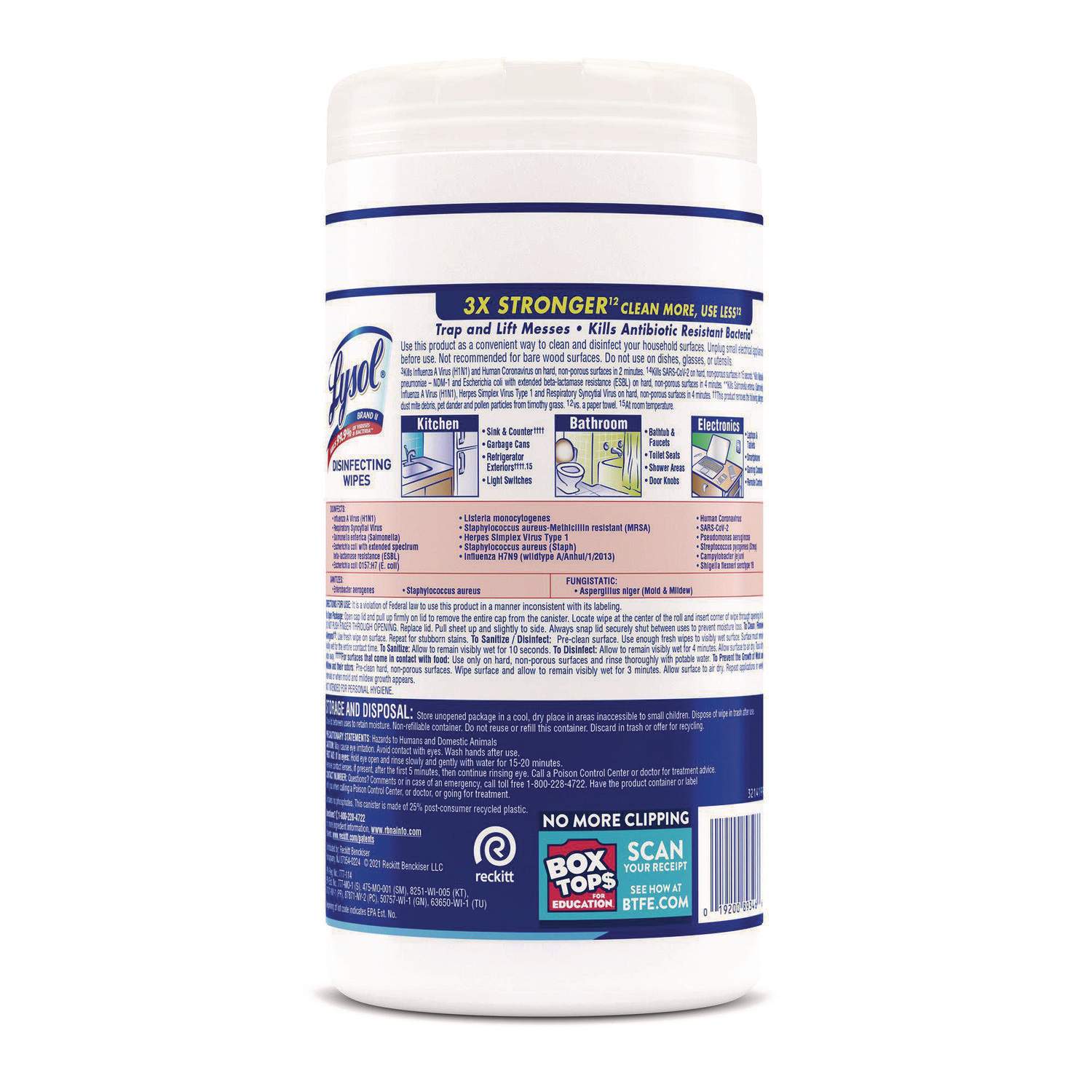 Disinfecting Wipes by LYSOL® Brand RAC89346 | OnTimeSupplies.com