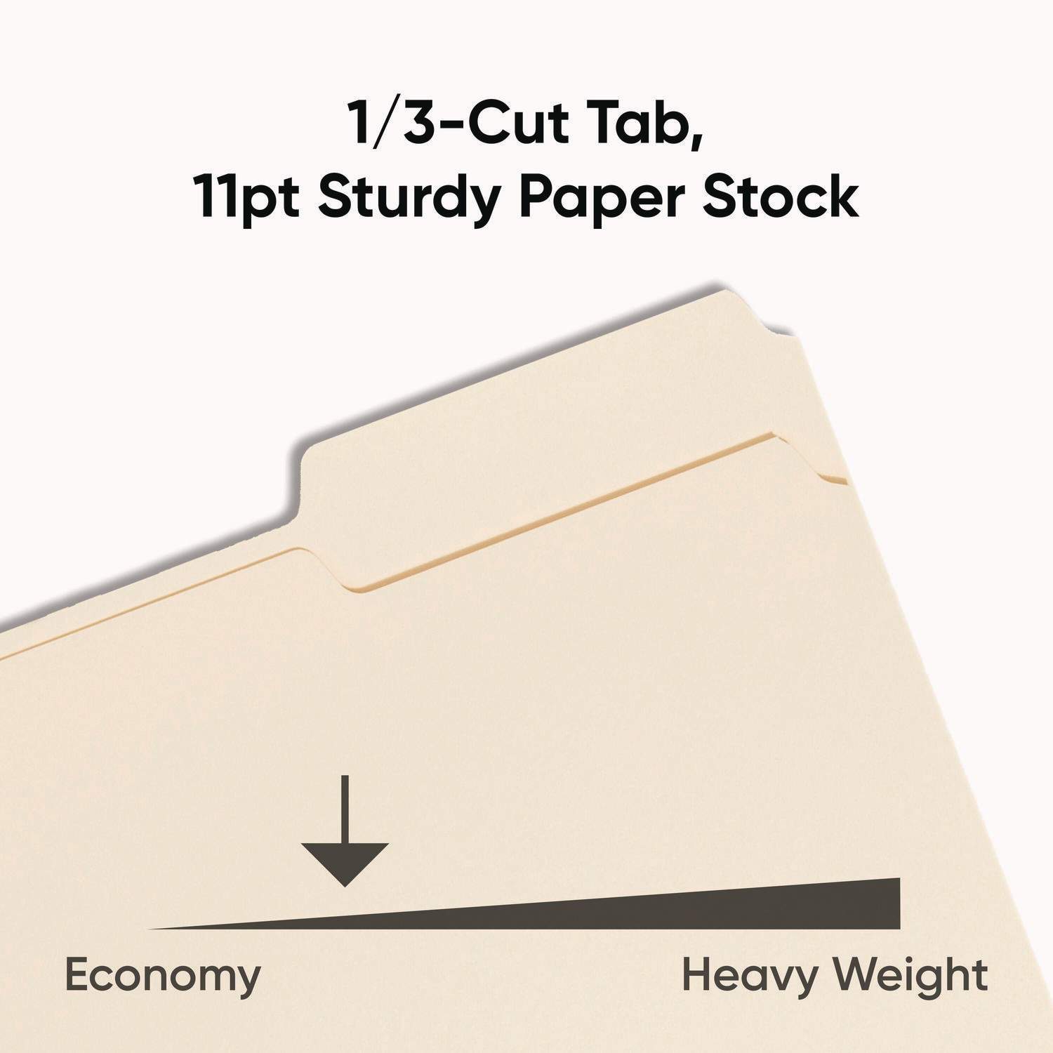 1/3 Tab Cut Letter Recycled Top Tab File Folder by Smead® SMD10330