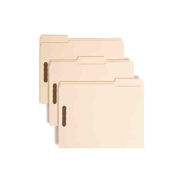 Top Tab Fastener Folders, 1/3-Cut Tabs: Right, 0.75