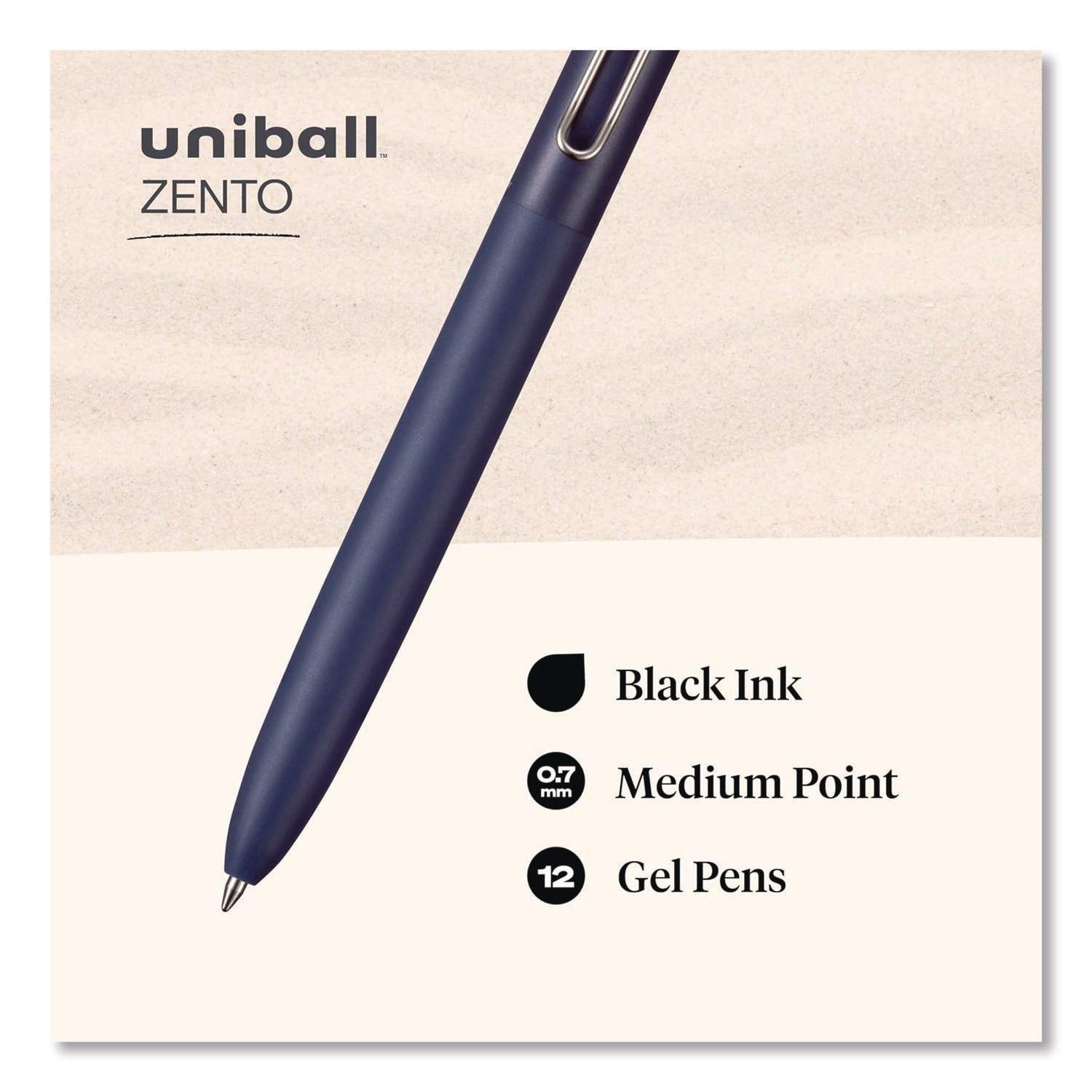 uniball ZENTO 2本セット ブラック・ホワイト Amazon.com: uni-ball Zento Gel Ink Rollerball Pens, 4 Black