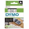 DYM43613 - D1 High-Performance Polyester Removable Label Tape, 0.25" x 23 ft, Black on White
