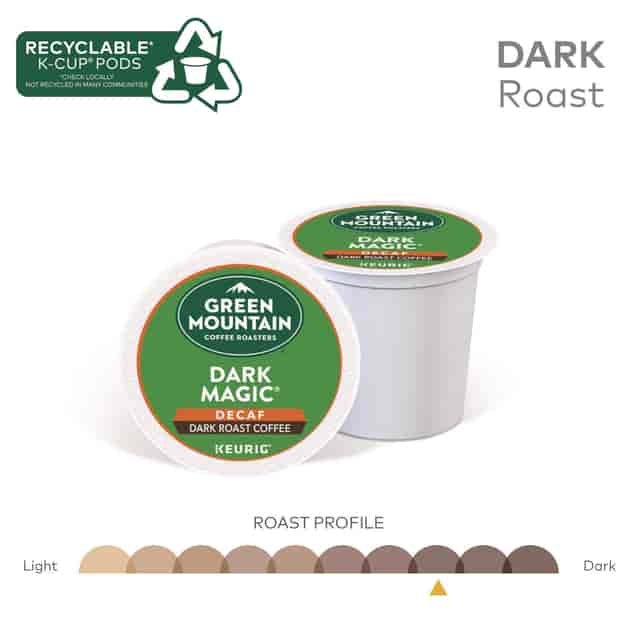 Green Mountain Coffee Roasters K-Cup, Pod Dark Magic Decaf Coffee