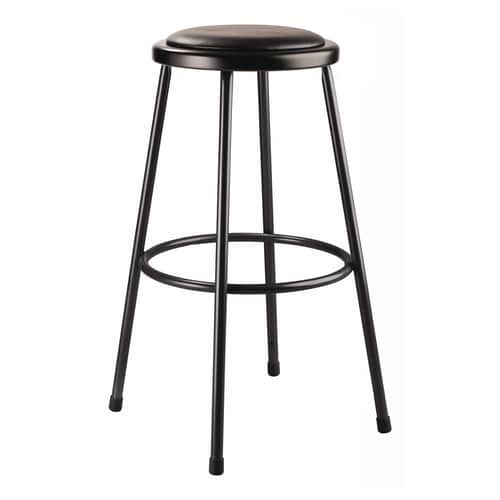 Structural Steel Stool 6400 Series Fixed Height Heavy Duty Vinyl Padded Steel Stool by NPS ...