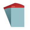 UNV35850 - Colored Perforated Ruled Writing Pads, Narrow Rule, (50) Blue 5 x 8 Sheets, Dozen