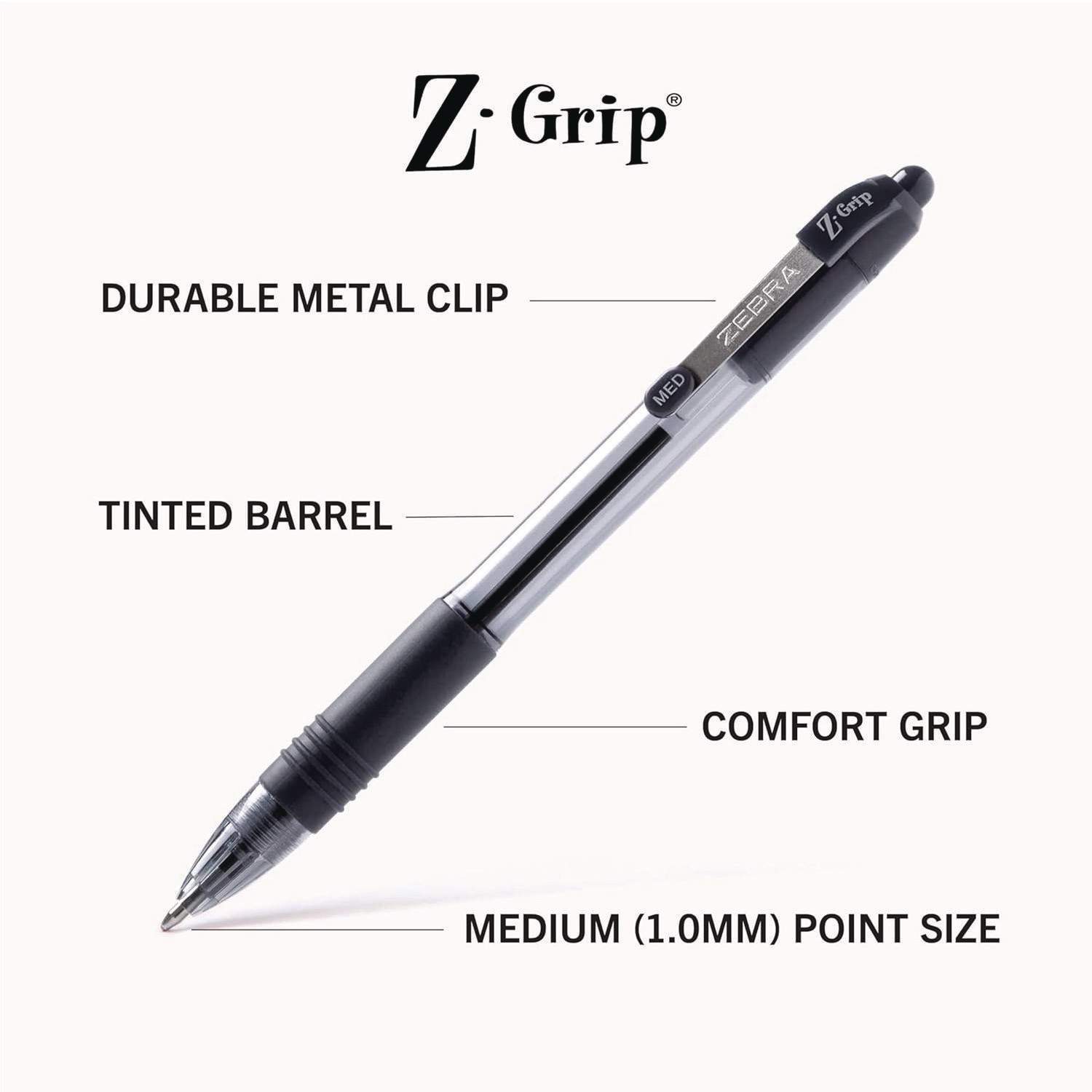 Z-Grip Retractable Ballpoint Pens by Zebra® ZEB12221