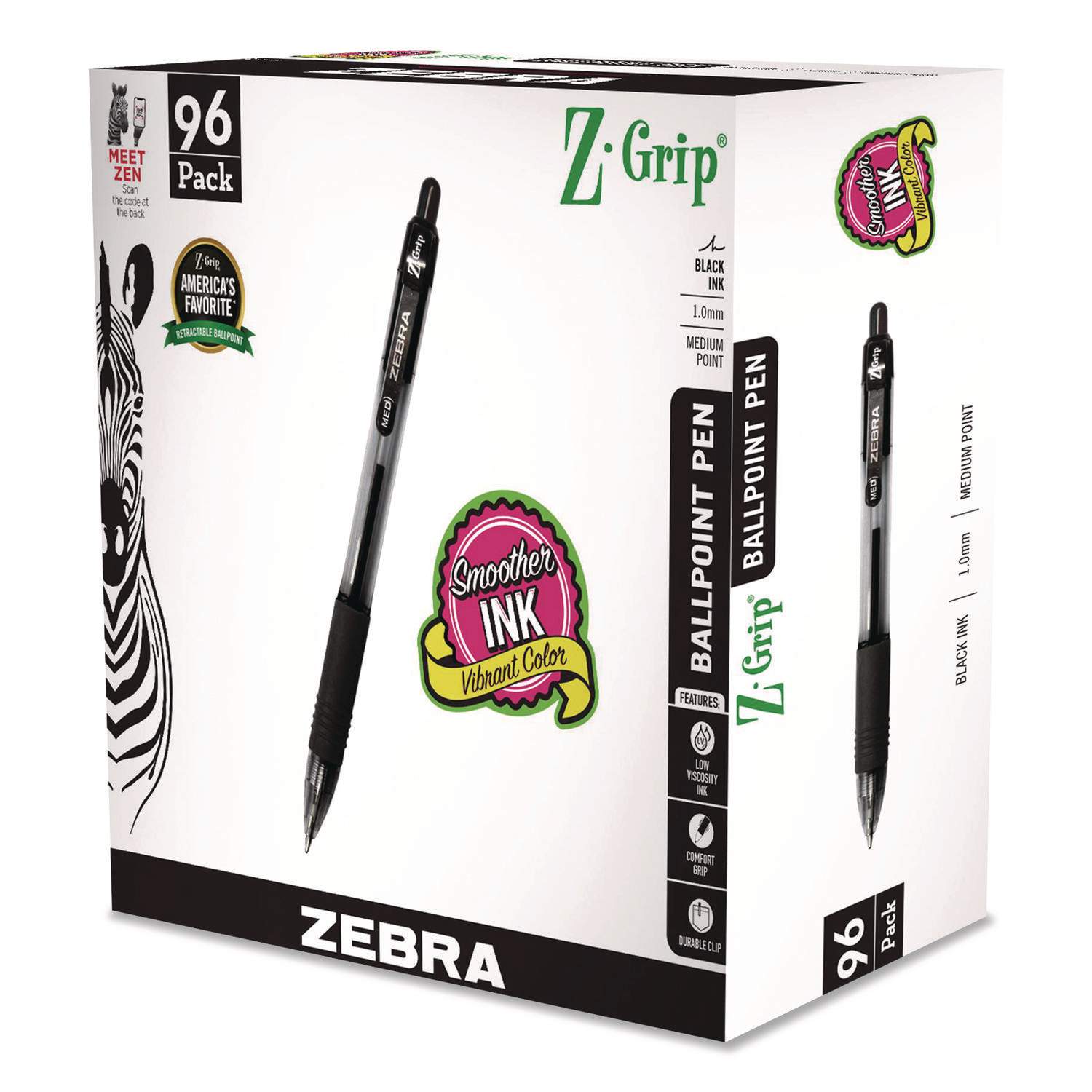 【上品】 Pen Ballpoint Z-Grip by OnTimeSupplies.com | ZEB22196 Zebra® その他
