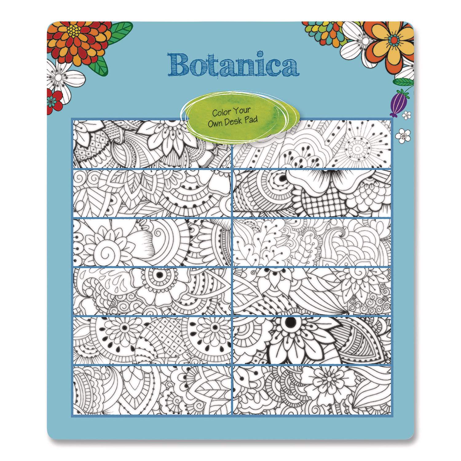 thumbnail image 2 of Desk Calendars 2025 Blueline® 2025 DoodlePlan™ Monthly Colouring 2 of 11