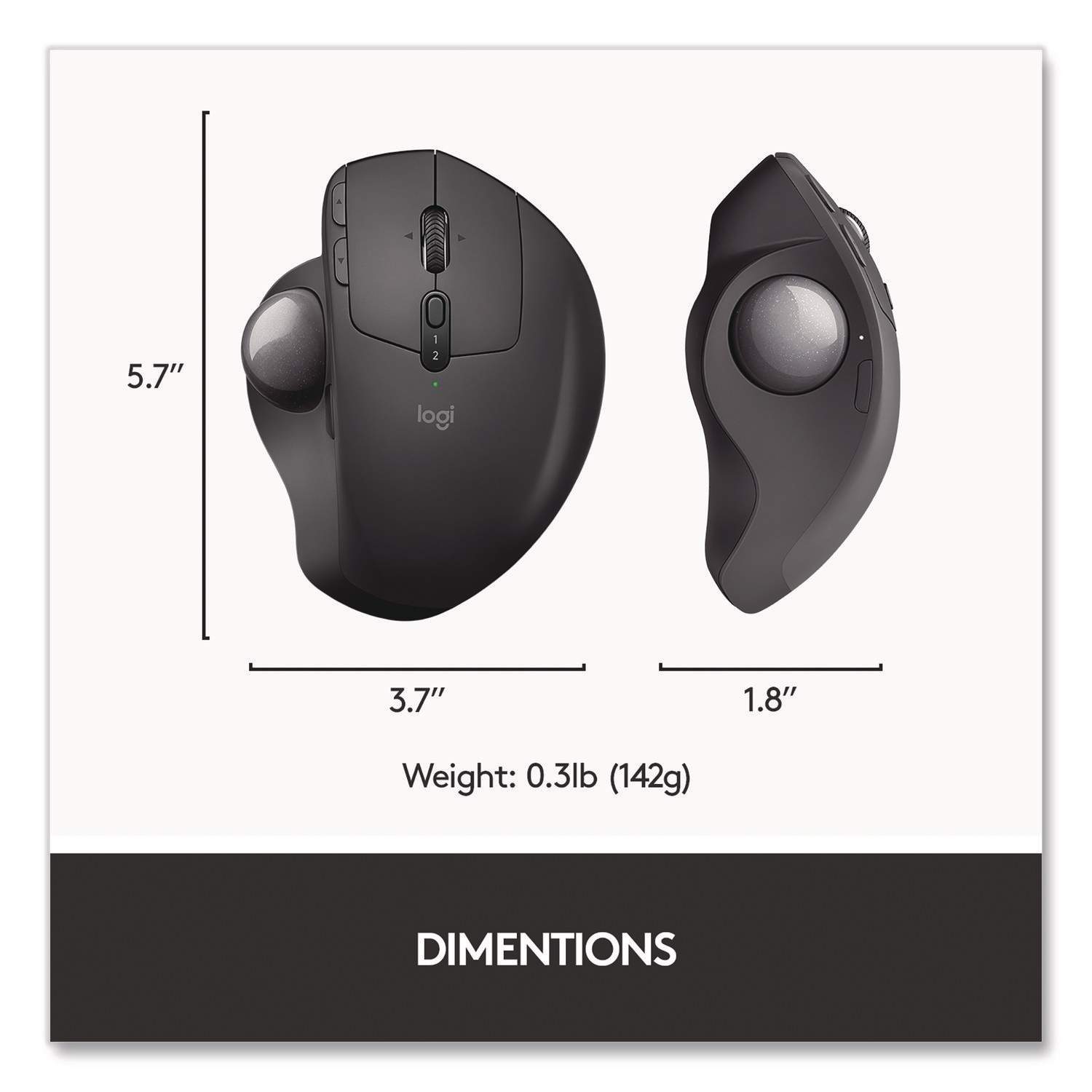 MX Ergo Plus Advanced Wireless Trackball Mouse by Logitech