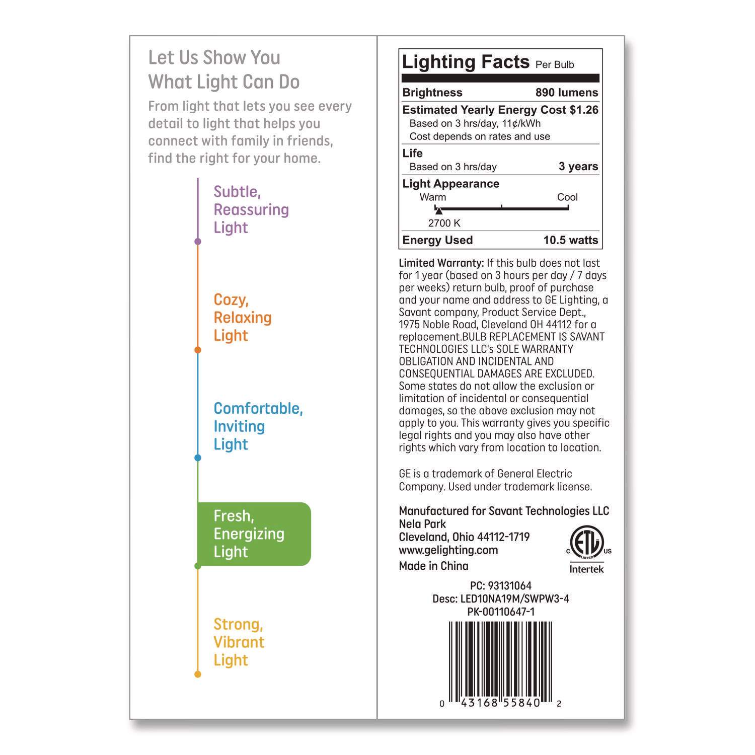 Ge Classic LED Light Bulb - Thumbnail 2