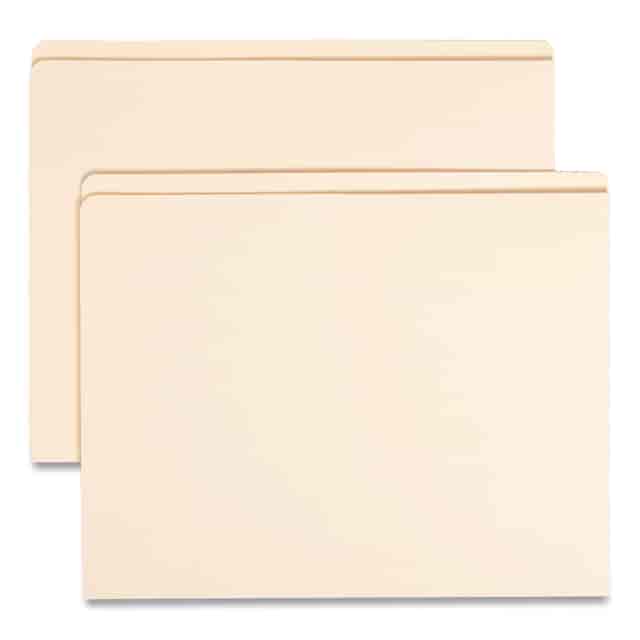 Top Tab Pocket Folders, Straight Tabs, Letter Size, Manila, 50/Box