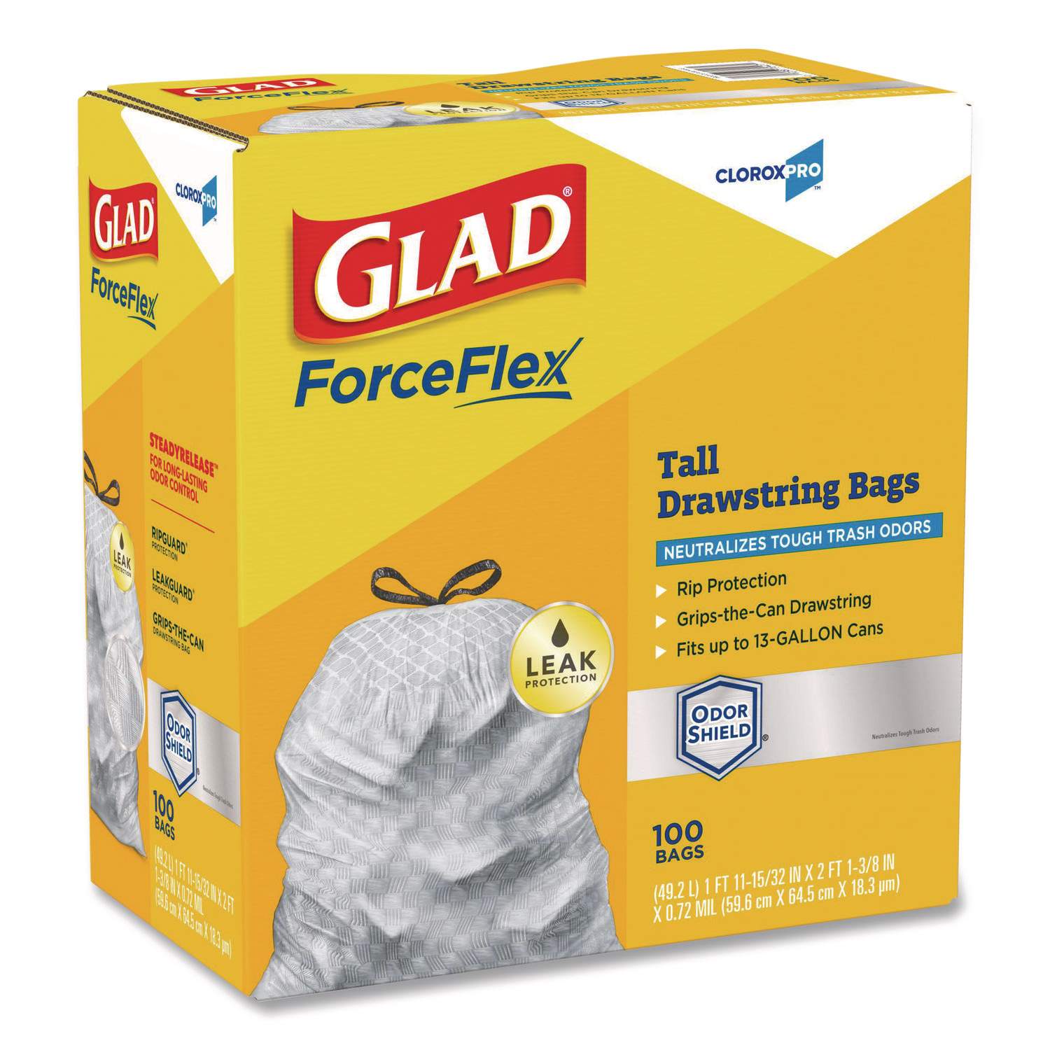 CloroxPro ForceFlex Tall Kitchen Drawstring Trash Bags by