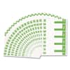 SMD67164 - AlphaZ Color-Coded First Letter Combo Alpha Labels, M/Z, 1.16 x 3.63, Light Green/White, 5/Sheet, 20 Sheets/Pack