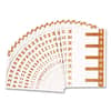 SMD67159 - AlphaZ Color-Coded First Letter Combo Alpha Labels, H/U, 1.16 x 3.63, Dark Brown/White, 5/Sheet, 20 Sheets/Pack
