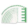 SMD67154 - AlphaZ Color-Coded First Letter Combo Alpha Labels, C/P, 1.16 x 3.63, Dark Green/White, 5/Sheet, 20 Sheets/Pack