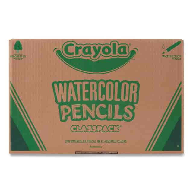 Watercolor Pencil Classpack, 3.3 mm, Assorted Lead and Barrel Colors, 240/Pack