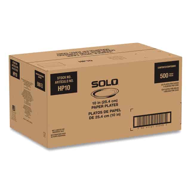 Compostable Paper Dinnerware by SOLO® Cup Company SCCHP10W ...